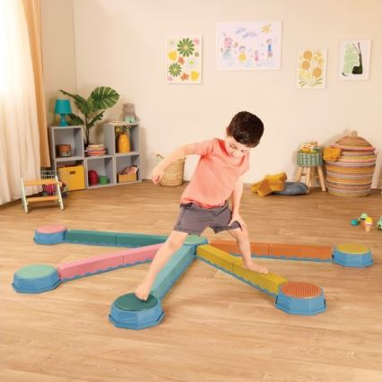 B-Toys - Балансиращи камъни за деца BALANCE & HOP 6 бр.