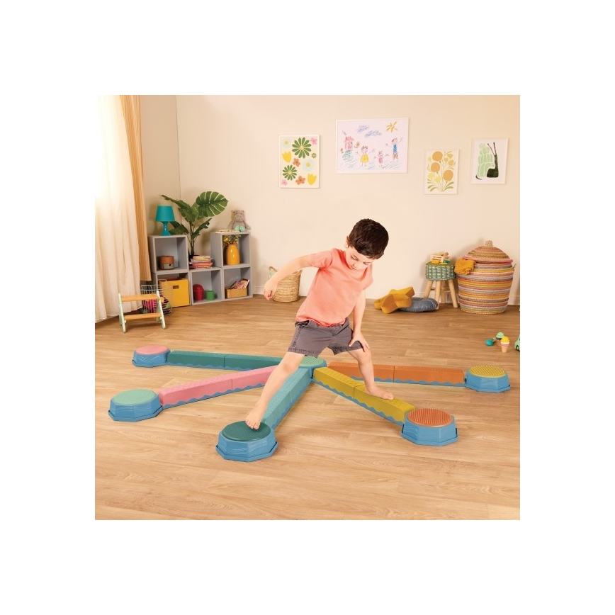 B-Toys - Балансиращи камъни за деца BALANCE & HOP 6 бр.