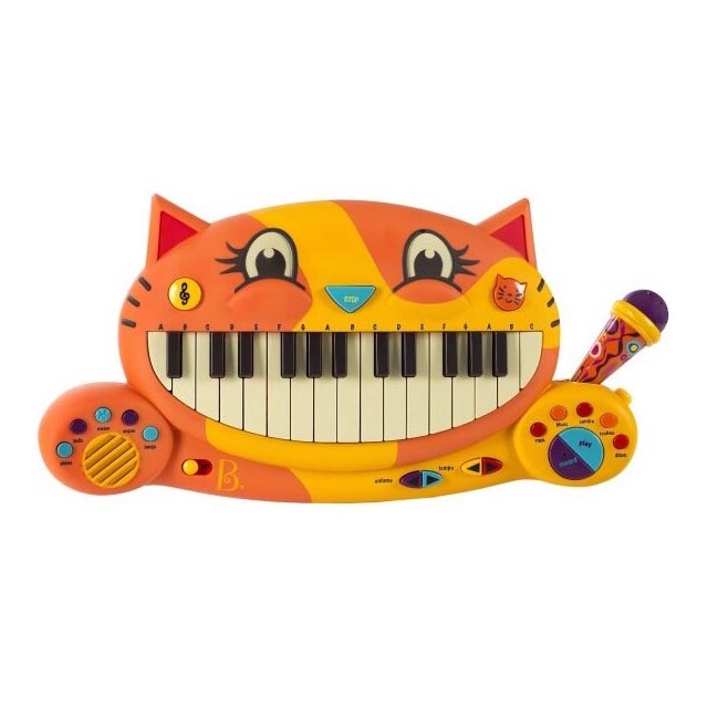 B-Toys - Детско пиано с микрофон Cat 4xAA