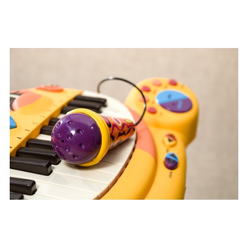 B-Toys - Детско пиано с микрофон Cat 4xAA