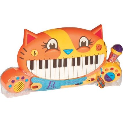 B-Toys - Детско пиано с микрофон Cat 4xAA