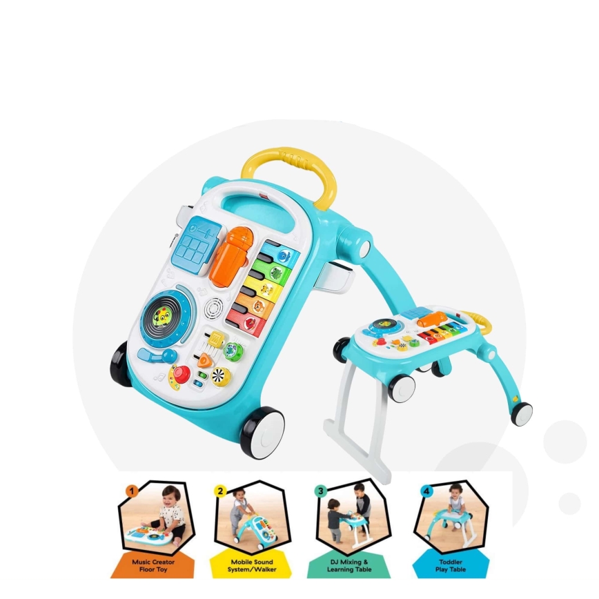 Baby Einstein - Активна бебешка проходилка 4в1 MUSICAL MIX ‘N ROLL 3xAA