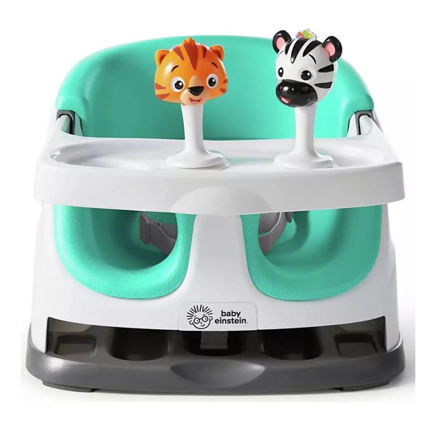 Baby Einstein - Повдигаща седалка за трапезна маса с 2 играчки 2в1 DINE&DISCOVER