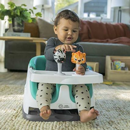 Baby Einstein - Повдигаща седалка за трапезна маса с 2 играчки 2в1 DINE&DISCOVER