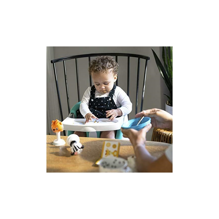 Baby Einstein - Повдигаща седалка за трапезна маса с 2 играчки 2в1 DINE&DISCOVER