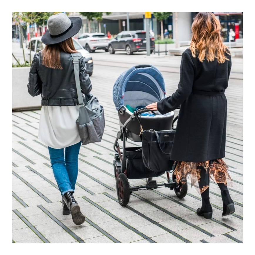 BabyOno - Чанта за памперси за детска количка Coco черен