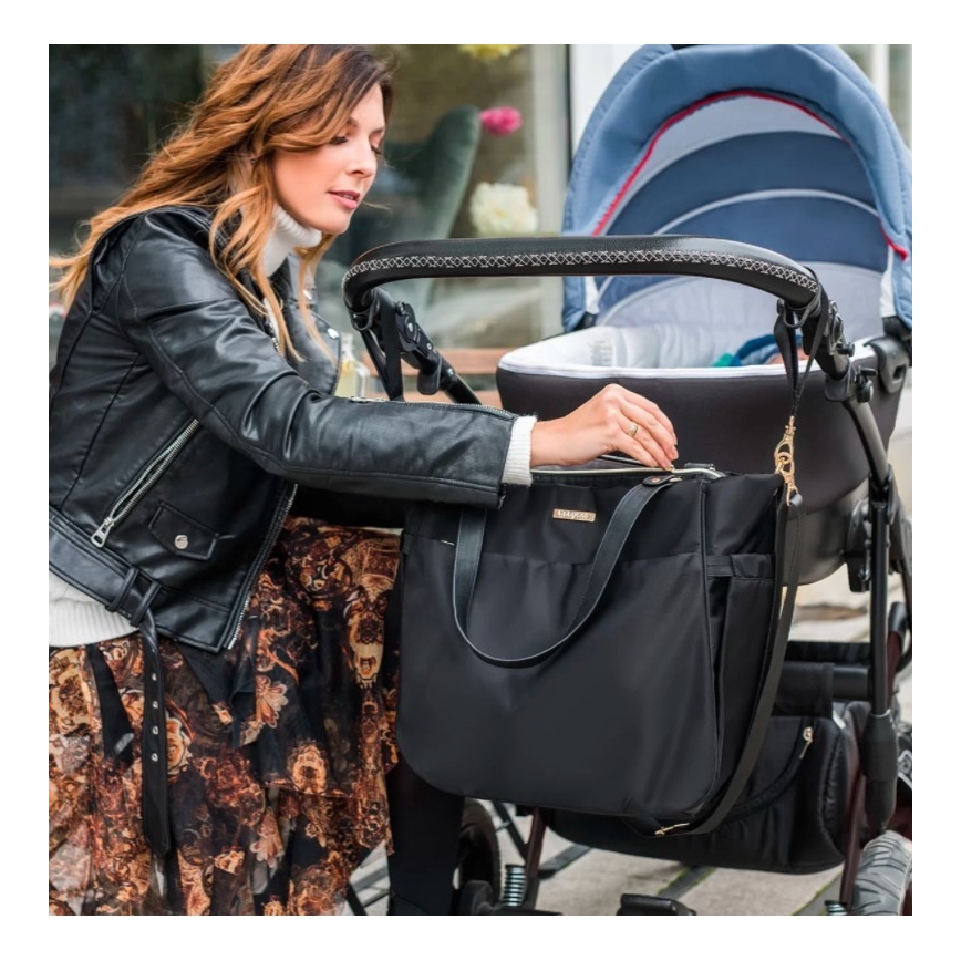 BabyOno - Чанта за памперси за детска количка Coco черен