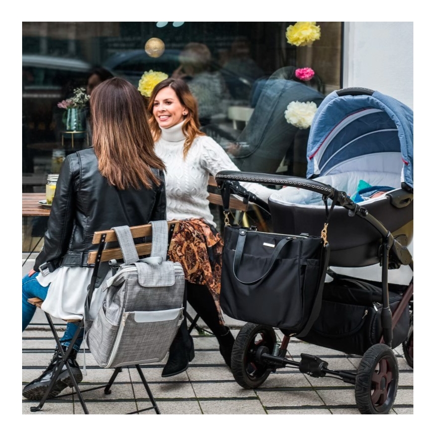 BabyOno - Чанта за памперси за детска количка Coco черен