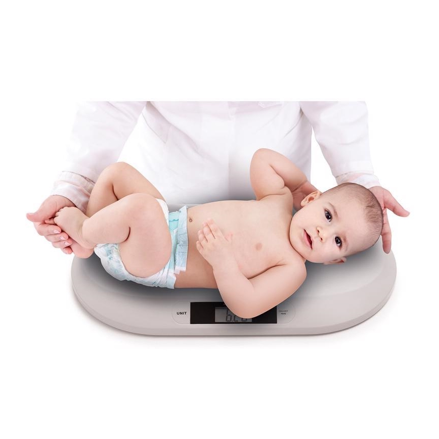 BabyOno - Дигитален бебешки кантар 2xAAA сив