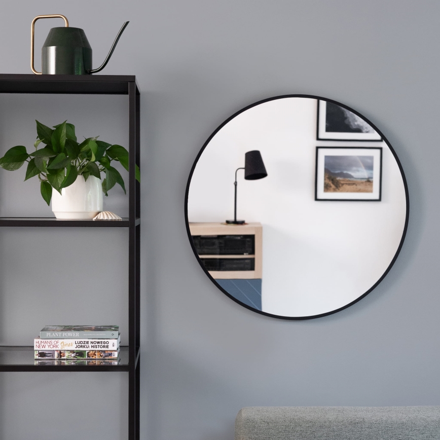 Baltica Design - LED стенно огледало за баня с подсветка BRIGHT LED/15W/230V 3000K Ø 80 см IP65 черно