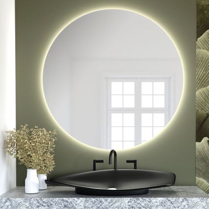Baltica Design - Стенно огледало за баня с подсветка BRIGHT LED, 15 W, 230 V, 3000 K, Ø 80 см, IP65