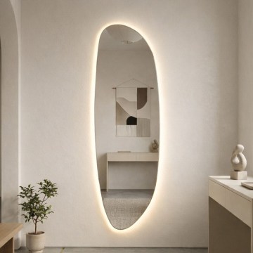 Baltica Design - LED стенено огледало за баня с подсветка STONE FLUID LED/15W/230V 4500K 155x50 cm IP65