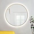 Baltica Design - LED стенно огледало за баня с подсветка BRIGHT LED/15W/230V 4500K диаметър 70 см IP65 златисто
