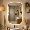 Baltica Design - LED стенно огледало за баня с подсветка STONE CALM LED/15W/230V 2700K 90x60 cm IP65 златно