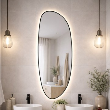 Baltica Design - LED стенно огледало за баня с подсветка STONE FLUID LED/15W/230V 4500K 155x50 cm IP65 черно