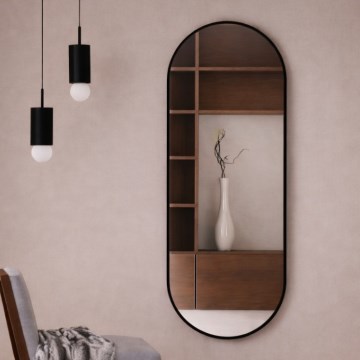 Baltica Design - Стенно огледало TINY BORDER 140 x 60 см, черно