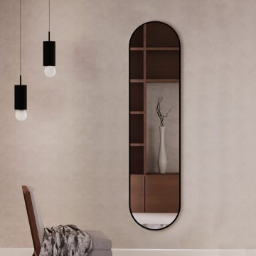 Baltica Design - Стенно огледало TINY BORDER 155x40 cm черно