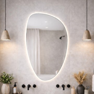 Baltica Design - Стенно огледало за баня с подсветка STONE FLUID LED/15W/230V 4500K 92x55 cm IP65