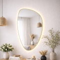 Baltica Design - стенно огледало за баня с подсветка STONE FLUID LED/15W/230V 4500K 92x55 cm IP65 златно