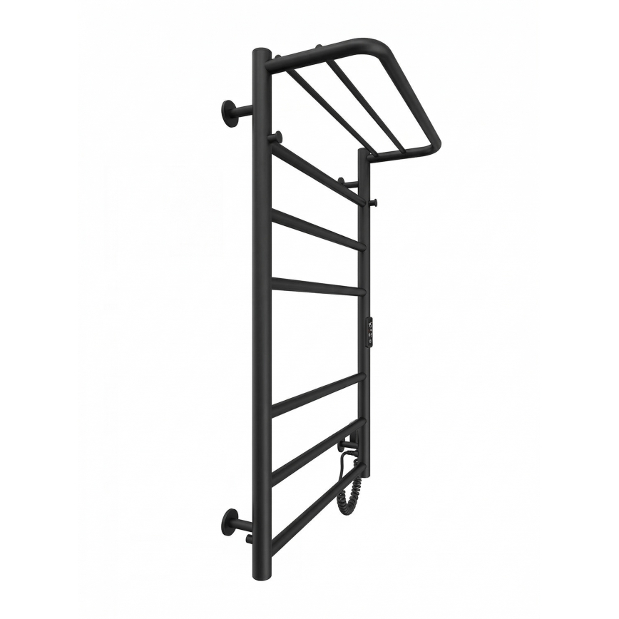 Банен радиатор-стълба HOME 95W/230V 77x53 cm инокс/черен, десен