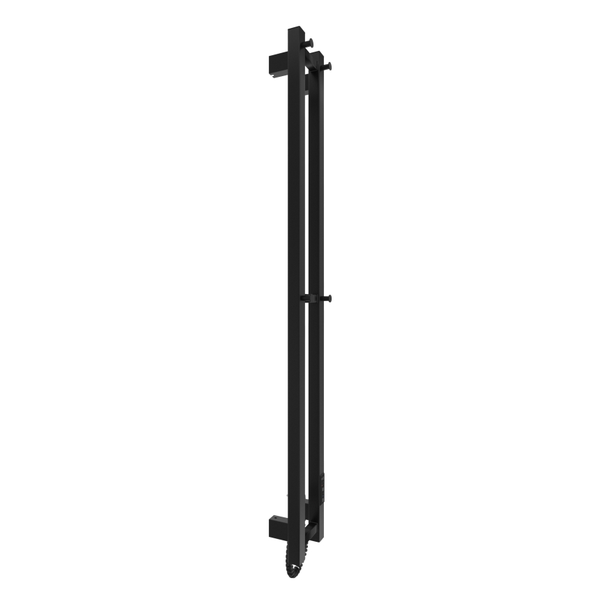 Баня радиатор HF SLIM 80W/230V 117x14 см черен ъглов