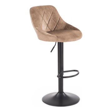 Бар стол 106x47 см черен/кафяв