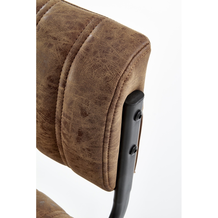 Бар стол 109x46 см черен/кафяв