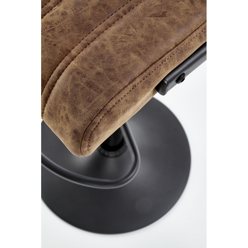 Бар стол 109x46 см черен/кафяв