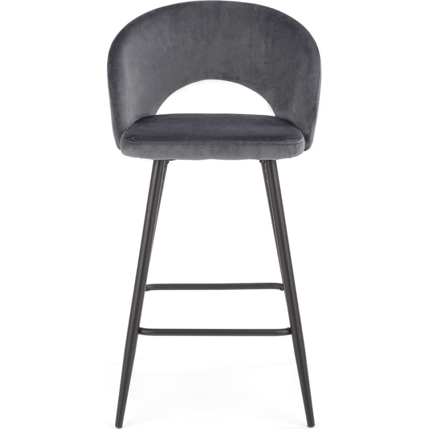 Бар стол 89x49 см сив/черен