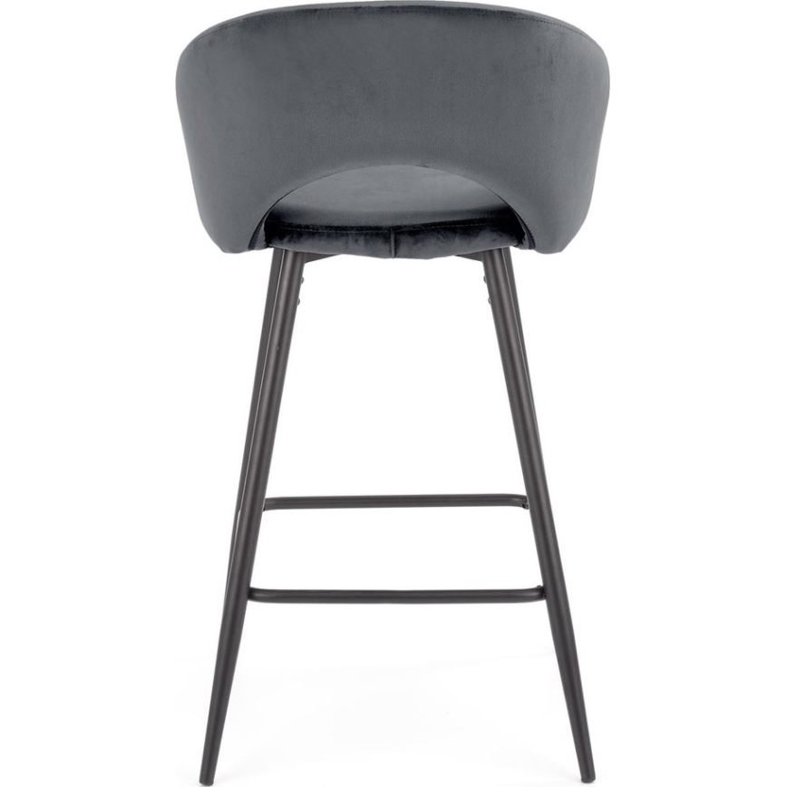 Бар стол 89x49 см сив/черен