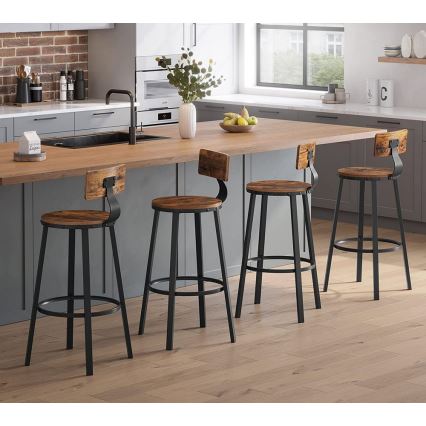 Бар стол AVEN кафяв/черен