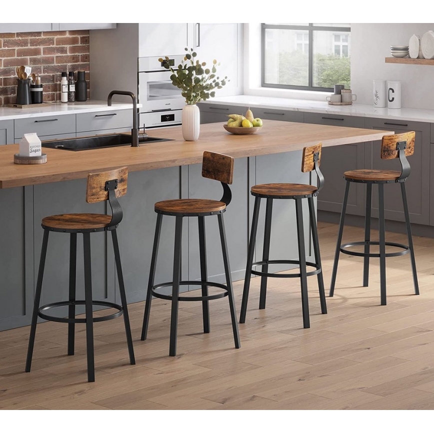 Бар стол AVEN кафяв/черен