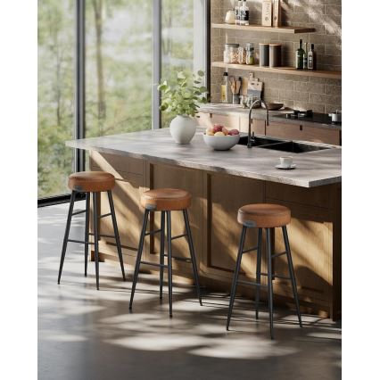 Бар стол LIOR кафяв/черен