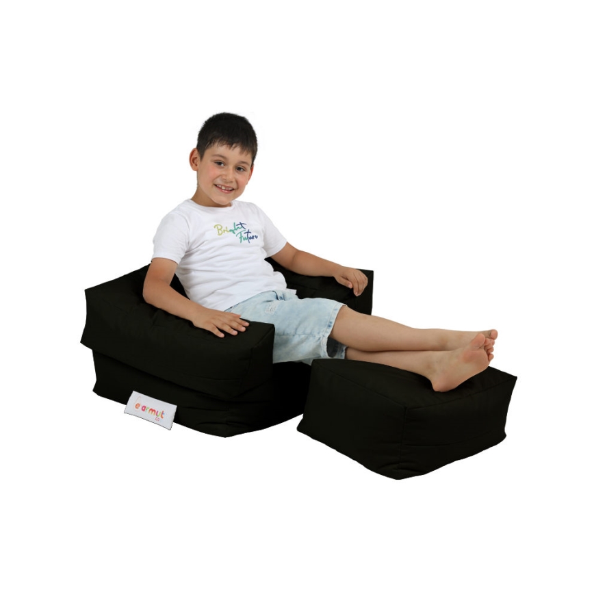 Барбарон с подложка за крака 65x40 cm черен