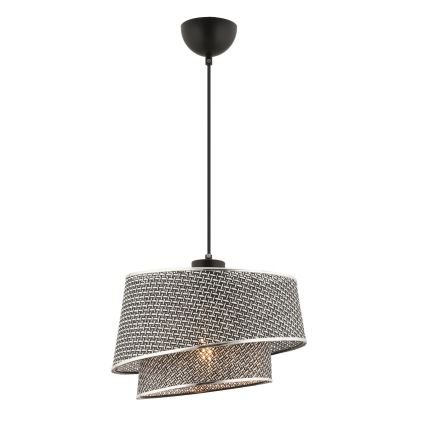 BARETTE Висяща лампа 1xE27/60W/230V Сива/Лъскав хром