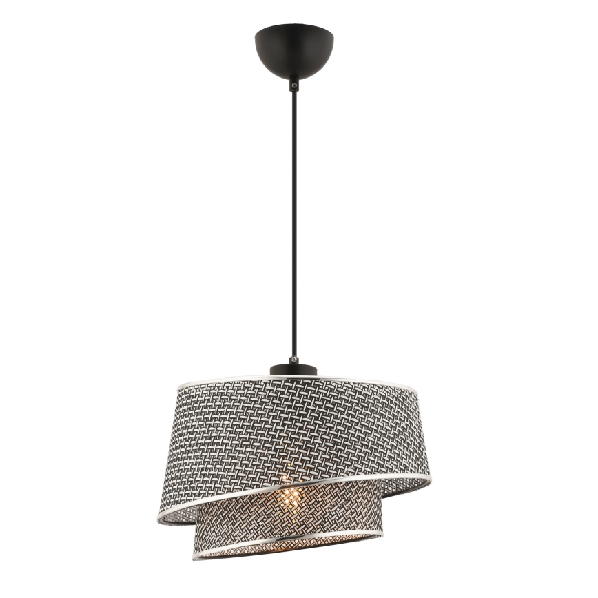 BARETTE Висяща лампа 1xE27/60W/230V Сива/Лъскав хром