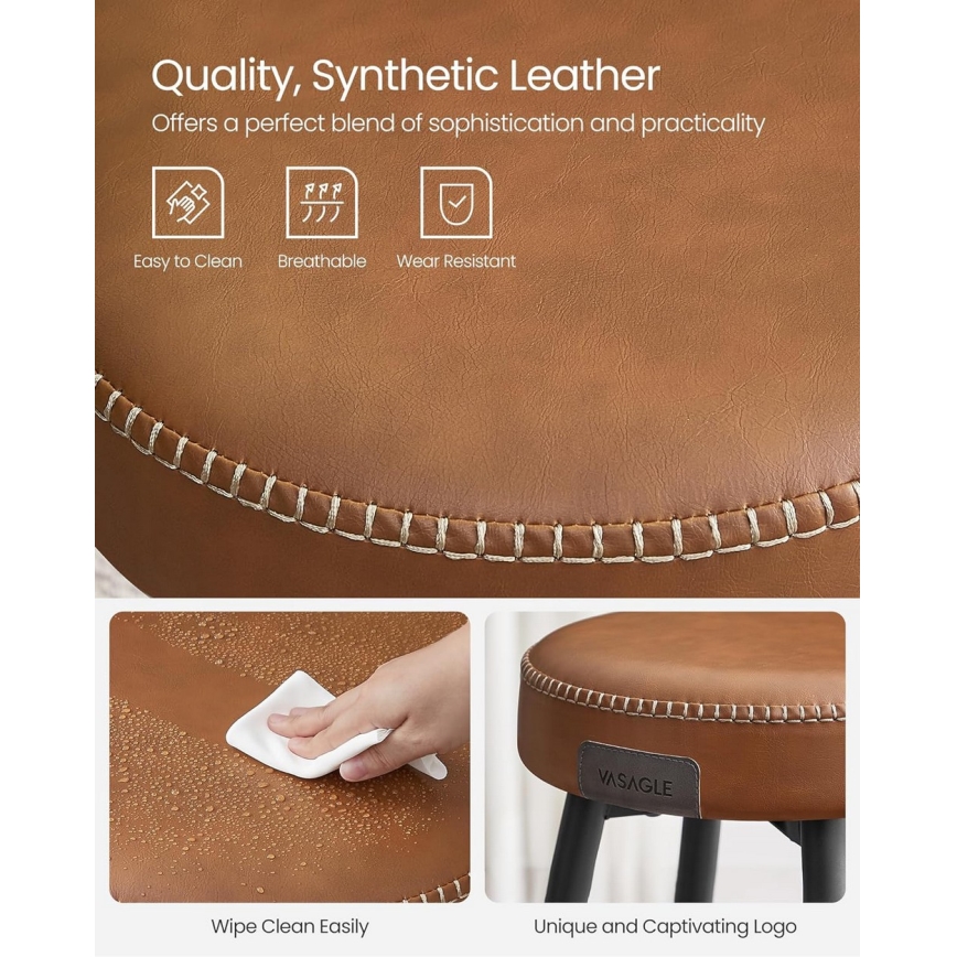 Баров стол LIOR кафяв/черен