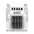 Батерии Tesla - 4 бр. Алкална батерия AAA BLACK+ 1,5V 1200 mAh