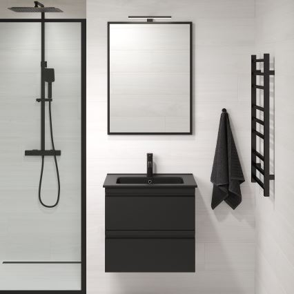 BATH DELUXE 01-060-05-02-00 - Огледало за баня BORGSTED 60x80 см черен