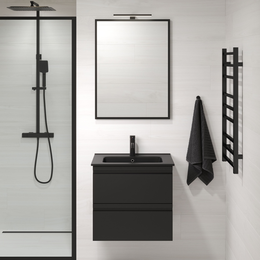 BATH DELUXE 01-060-05-02-00 - Огледало за баня BORGSTED 60x80 см черен