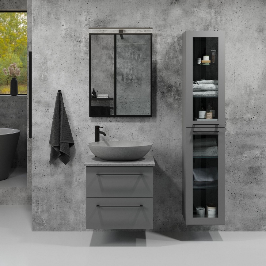 BATH DELUXE 01-060-05-02-00 - Огледало за баня BORGSTED 60x80 см черен