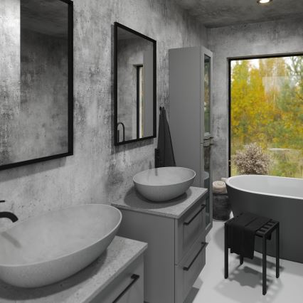 BATH DELUXE 01-060-05-02-00 - Огледало за баня BORGSTED 60x80 см черен