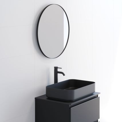 BATH DELUXE 01-060-09-02-00 - Огледало за баня BORGSTED Ø 60 см черен