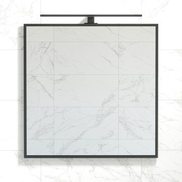 BATH DELUXE 01-080-05-02-00 - Огледало за баня BORGSTED 80x80 см черен