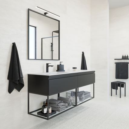 BATH DELUXE 01-080-05-02-00 - Огледало за баня BORGSTED 80x80 см черен