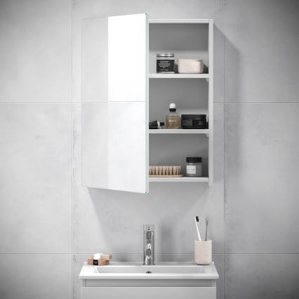 BATH DELUXE 02-050-63-01-01 - Огледален шкаф за баня KENWOOD 65x50 см матово бял