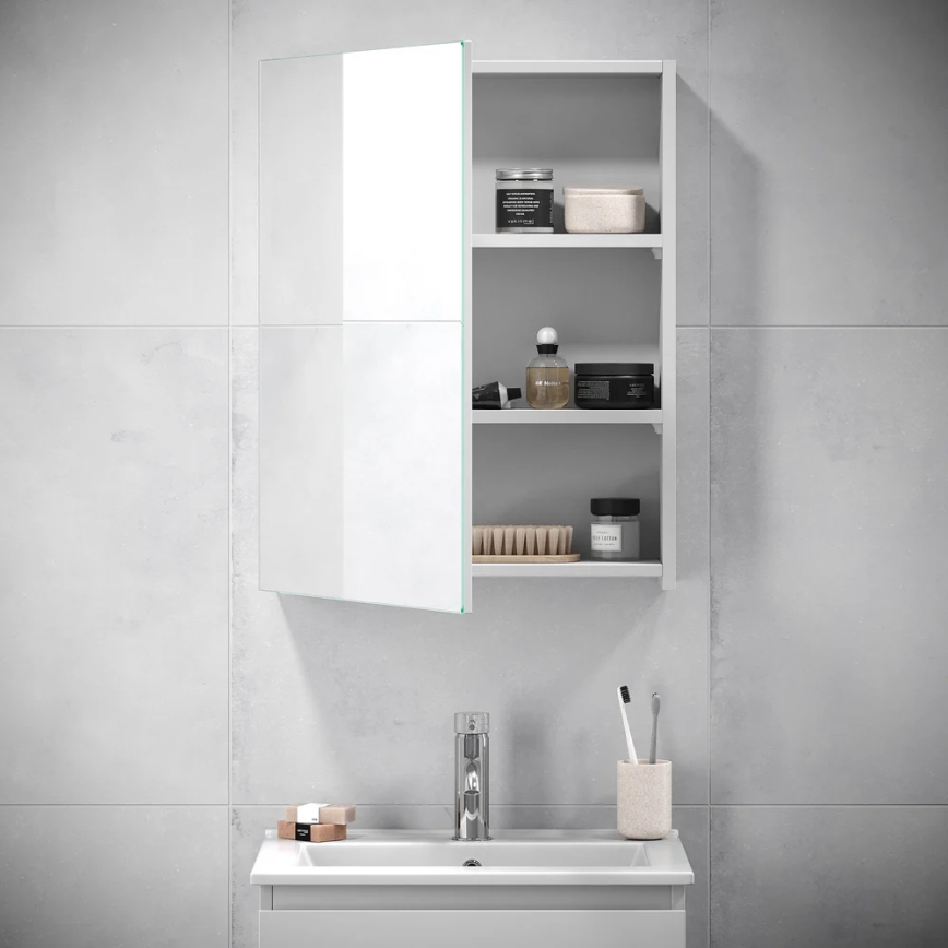 BATH DELUXE 02-050-63-01-01 - Огледален шкаф за баня KENWOOD 65x50 см матово бял