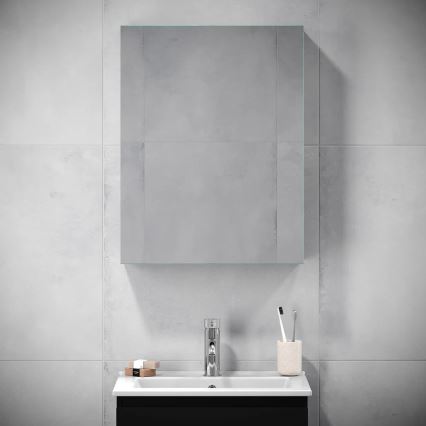 BATH DELUXE 02-050-63-02-01 - Огледален шкаф за баня KENWOOD 65x50 см матов черен