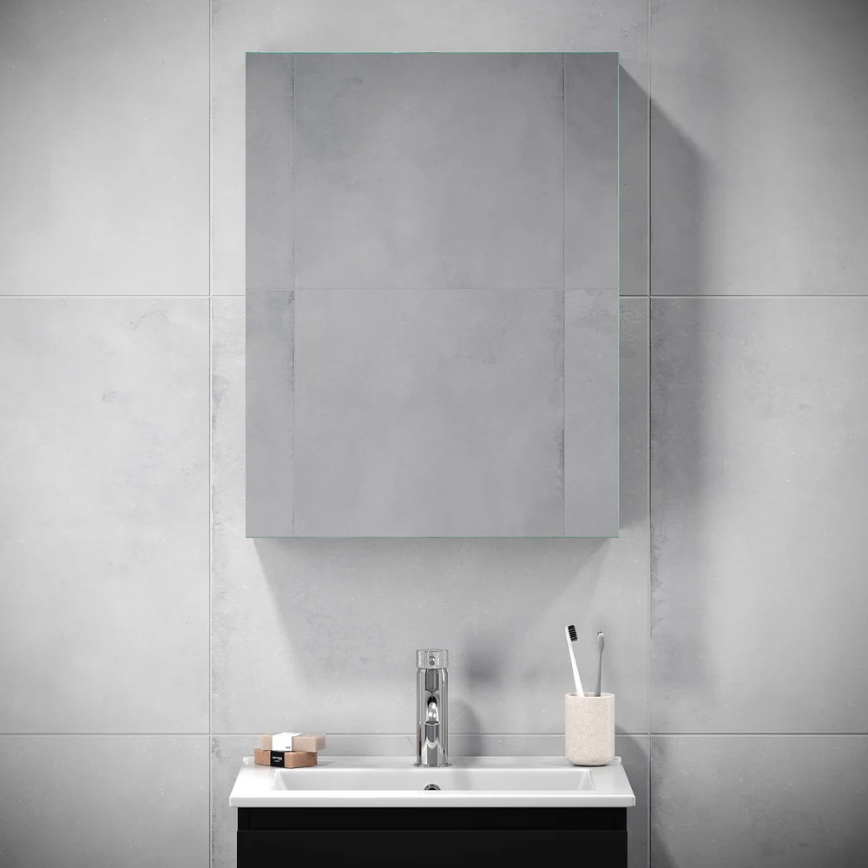 BATH DELUXE 02-050-63-02-01 - Огледален шкаф за баня KENWOOD 65x50 см матов черен