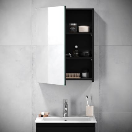BATH DELUXE 02-050-63-02-01 - Огледален шкаф за баня KENWOOD 65x50 см матов черен